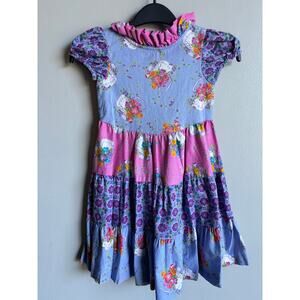 Vintage Wee Clancy Tiered Floral Dress Size 4 Cotton